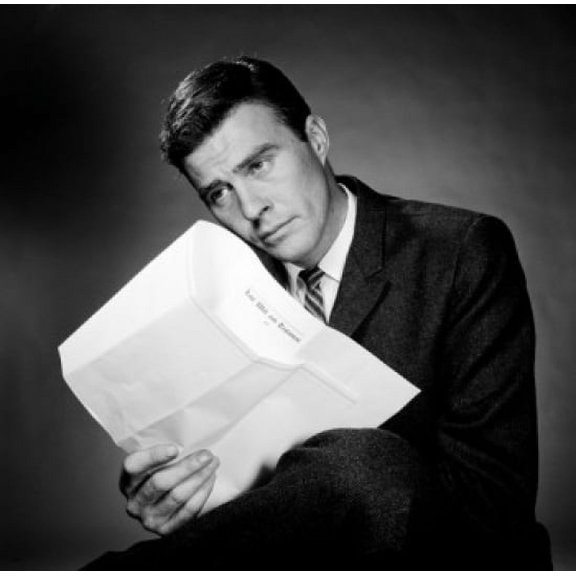 Businessman reading document Canvas Art - (18 x 24)
