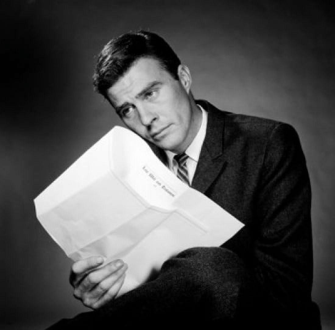 Businessman reading document Canvas Art - (24 x 36)