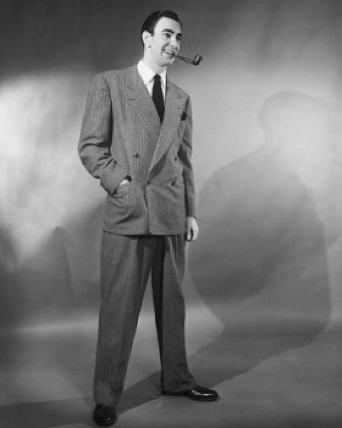 Businessman smoking a pipe Canvas Art - (24 x 36)