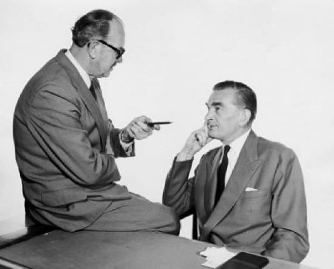 Businessman talking to another businessman Canvas Art - (18 x 24)