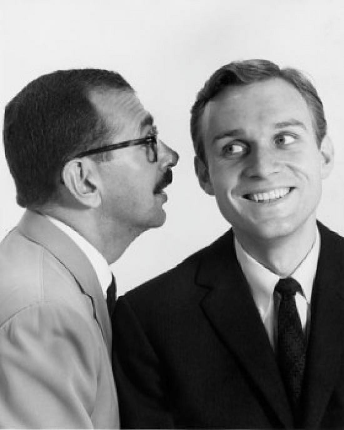 Businessman whispering to another businessman Canvas Art - (24 x 36)