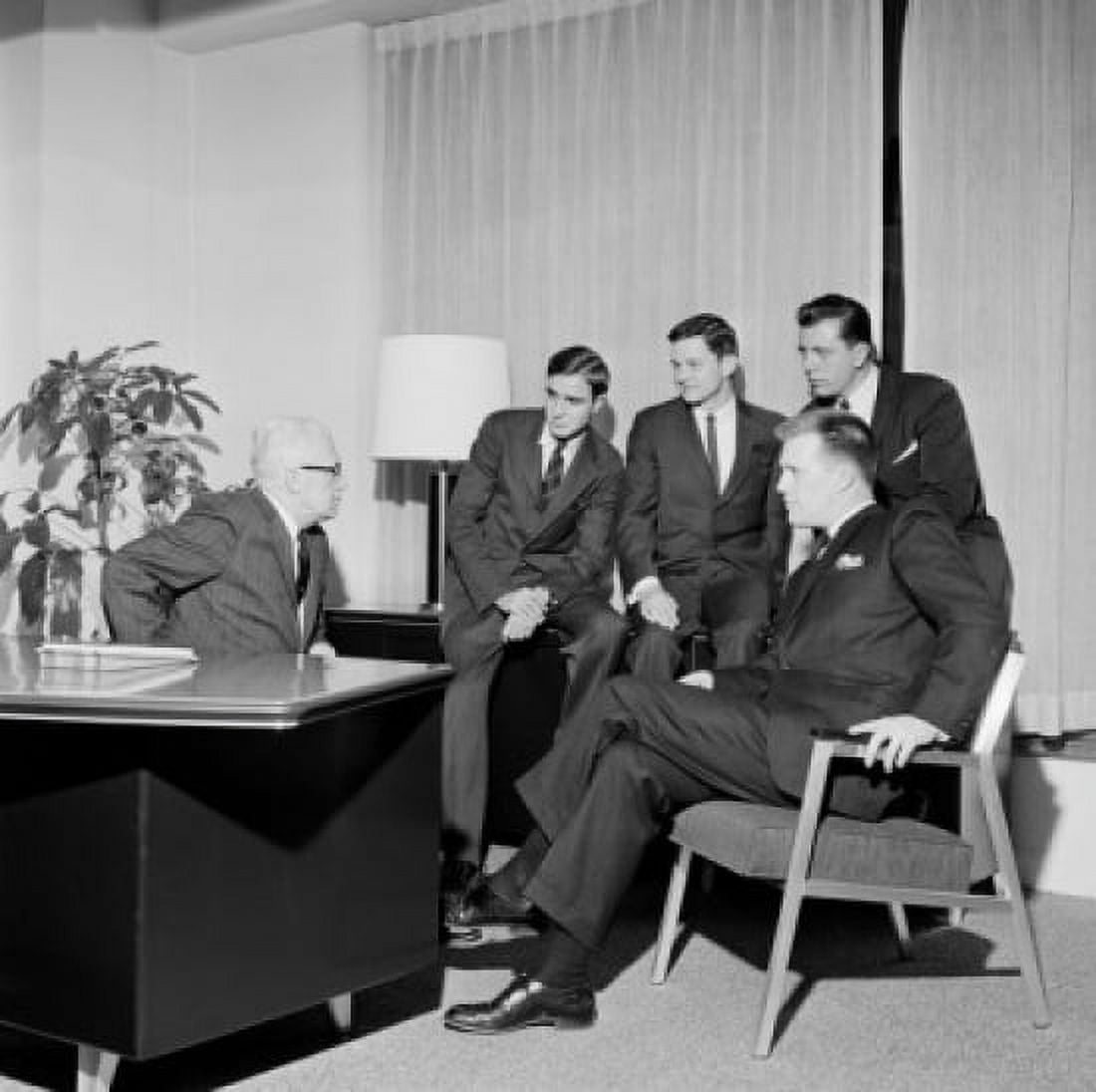 Businessmen in corporate meeting Canvas Art - (24 x 36)