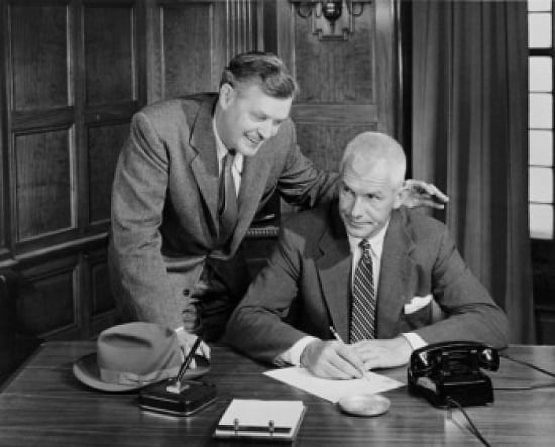 Businessmen working in office Canvas Art - (24 x 36)