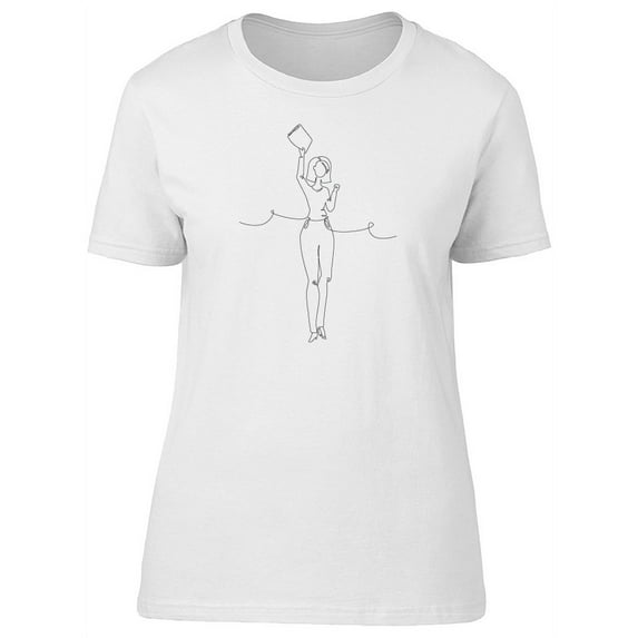 Businesswoman Line Sketch Tee Women's -Image by Shutterstock
