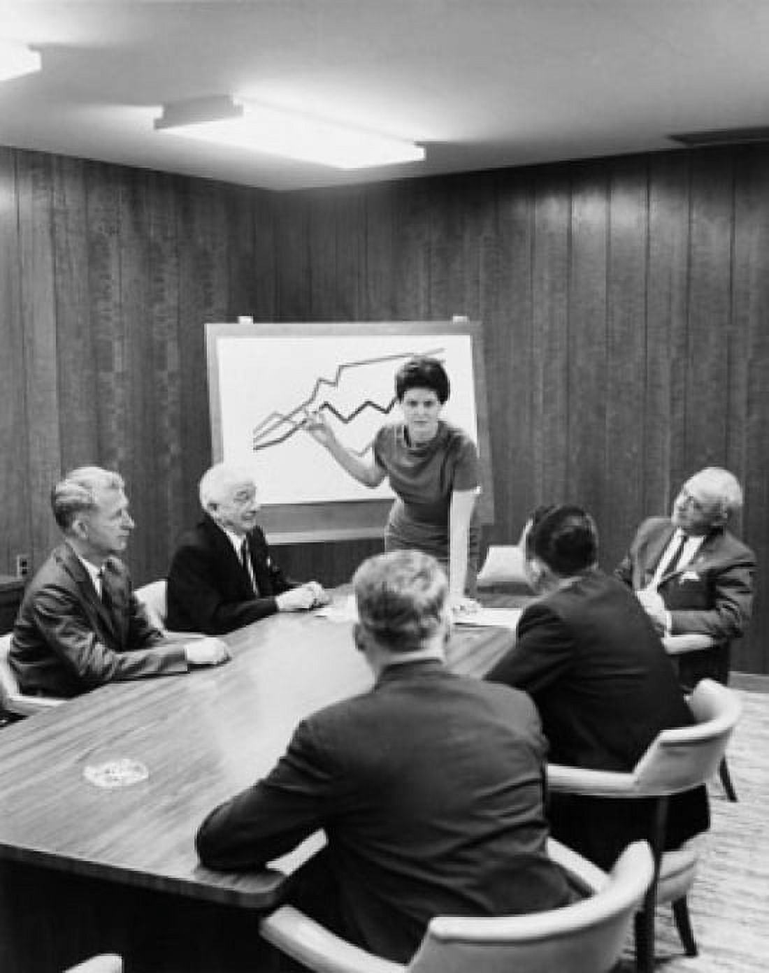 Businesswoman giving a presentation in a conference room Canvas Art - (18 x 24)