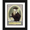 thumbnail image 1 of Busius, Bernardus 14x18 Black Ornate Wood Framed with Double Matting Museum Art Print Titled - Gerard Mercator, 1 of 4