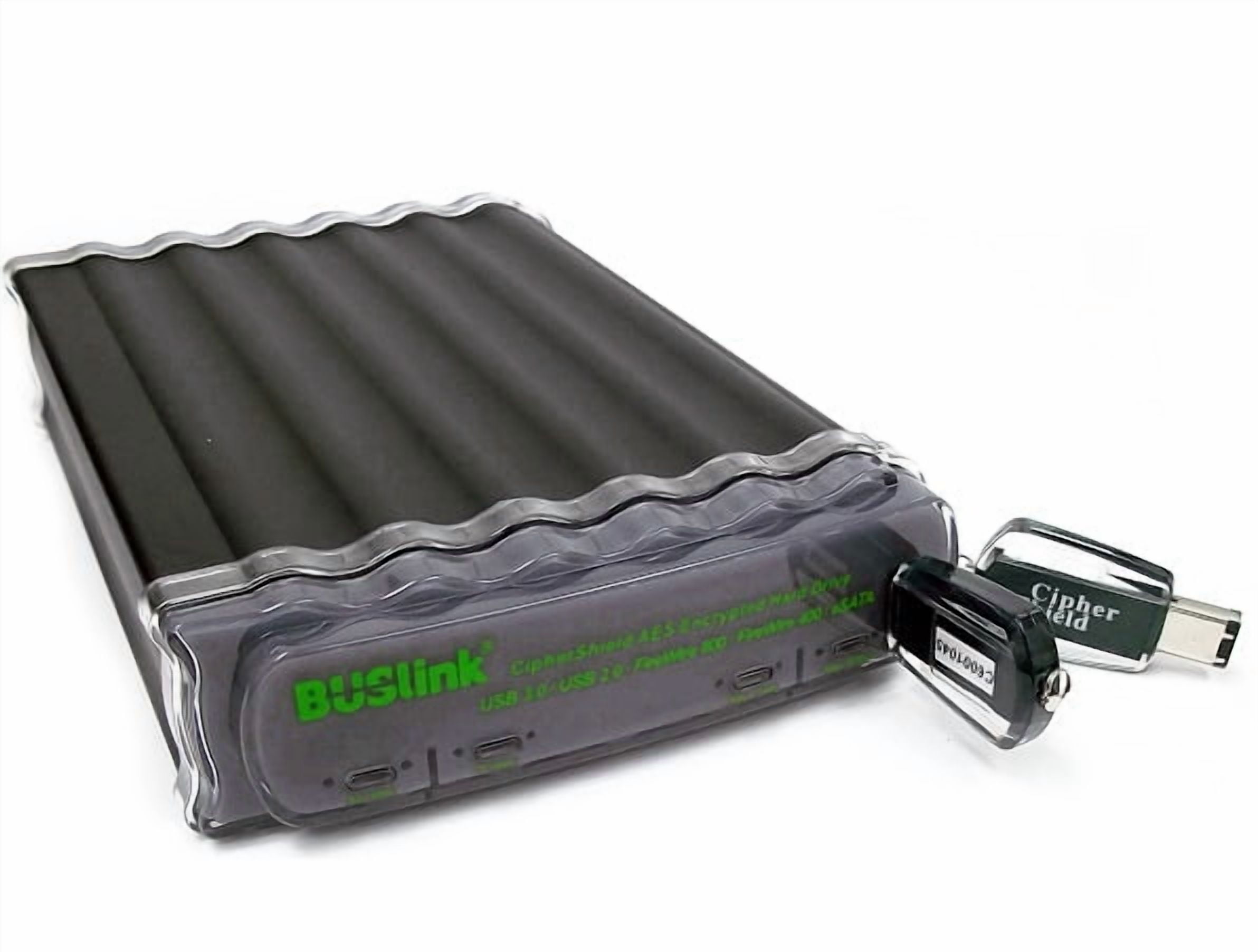 Buslink 12TB Ciphershield 256bits AES penta interface hardware encrypted external hard drive for PC