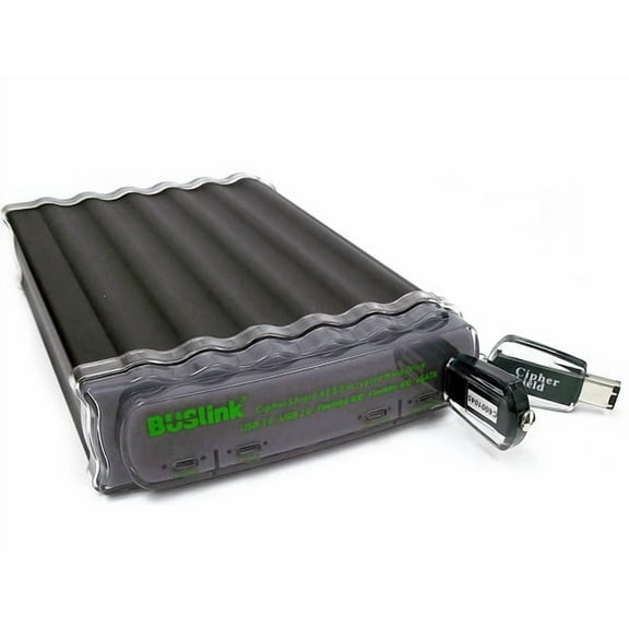 Buslink 12TB Ciphershield 256bits AES penta interface hardware encrypted external hard drive for PC
