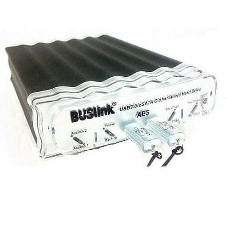 Buslink 12TB Ciphershield dual keys FIPS 140-2 512bits AES USB 3.0 / eSATA hardware encrypted external desktop hard drive