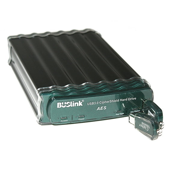 Buslink CSE-12TXP 12TB all OS XP compliant CipherShield FIPS 140-2 256-bits AES USB 3.2 Gen 1 (3.0) hardware encrypted external desktop hard drive