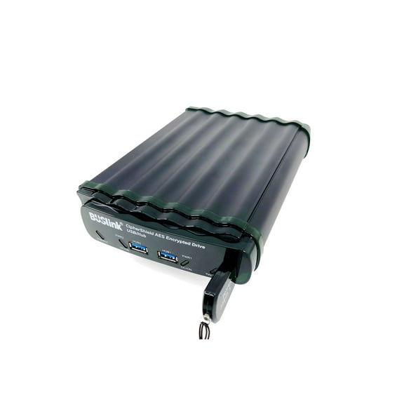 Buslink CipherShield - CSE-16THS 16TB HDD - 256-bit AES FIPS 140-2 HIPAA - 2-port HUB - USB 3.2 Gen 1 (3.0)/eSATA - Hardware Encrypted External Desktop Drive