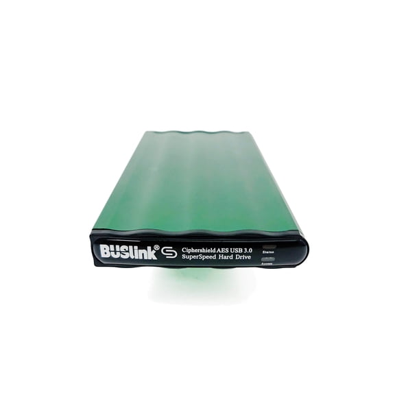 Buslink CipherShield DSE-2TSDG1M1 2TB Encrypted Slim Portable SSD 256-bit AES Hardware Encryption, FIPS 140-2 Level 2, USB 3.2 Gen 1 (USB 3.0), Bus-Powered, HIPAA, HITECH, FERPA, TAA-Compliant