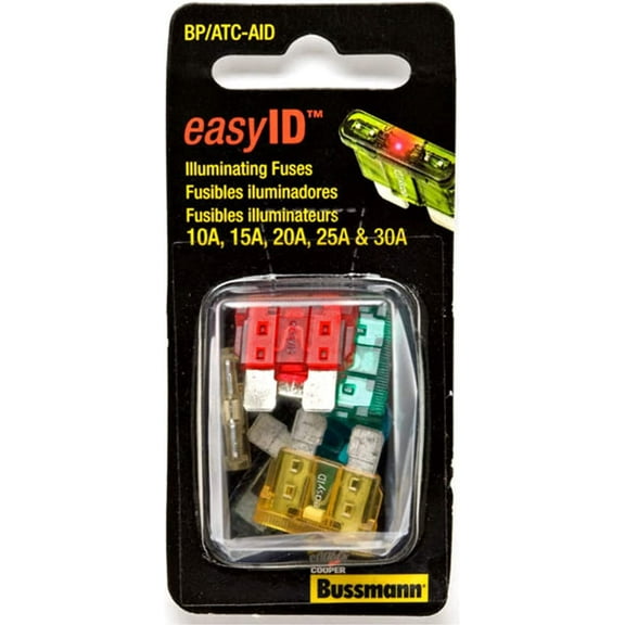 Bussmann Automotive Fuse Assortment ATC/ATO - 30 Amps - 5 Pack, Multicolor