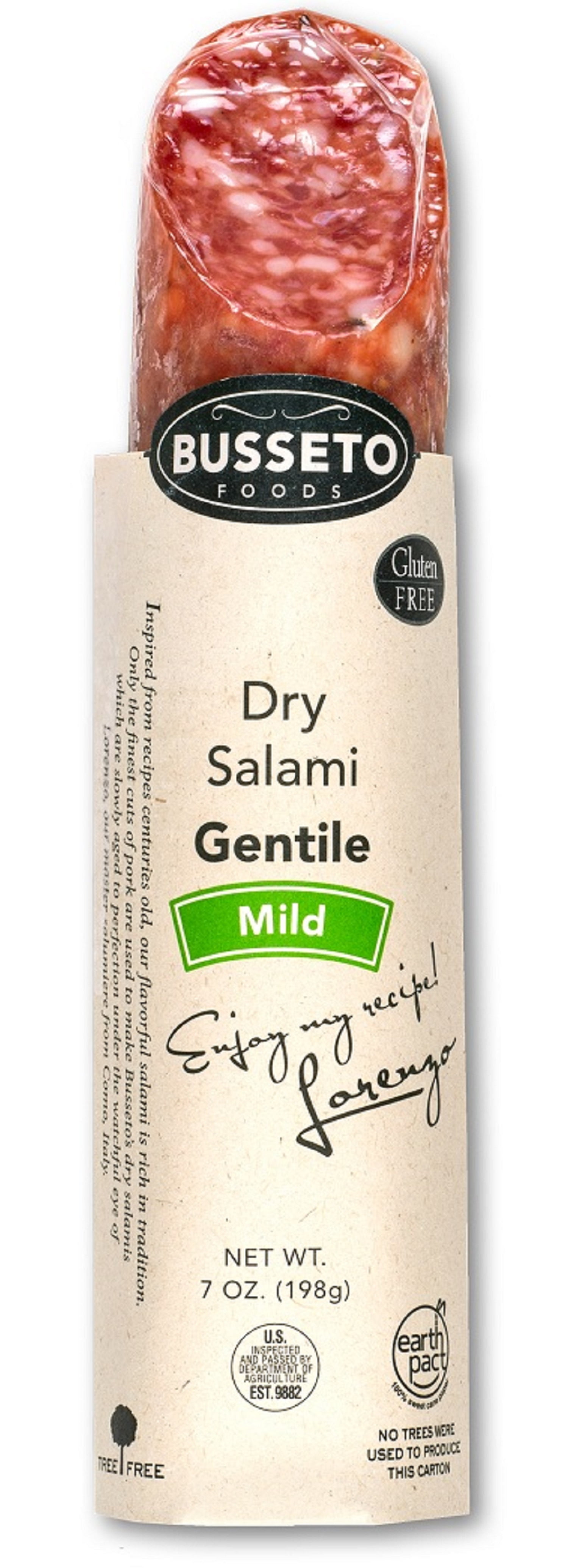 Busseto FoodsDeliPork Salami Chub, Dry Cured, Mild Flavor, 7 oz