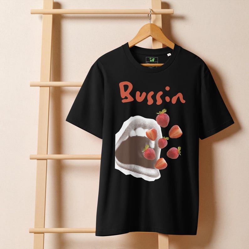 Bussin' Strawberry Graphic T-Shirt Sizes S-5XL, The Basic Shop ...