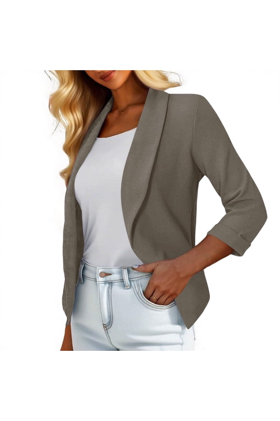 Bussiness Cardigan for Womens Open-Front Athletic Stretch Sweaters Loose Fited Kimono Cover Ups Lounge Breathable Jackets