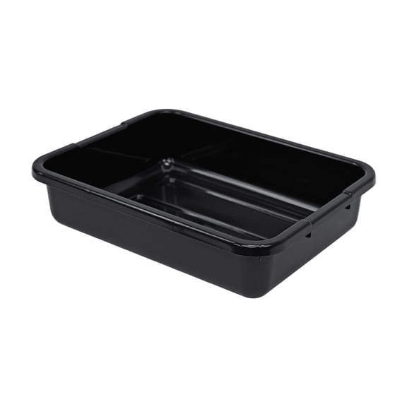 Quantum Storage Systems FSB-21155RBK Ribbed Bottom Bussing Tubs Heavy Duty Part Organizer Black Bins 21" L x 15" W x 5" H 12 Pack