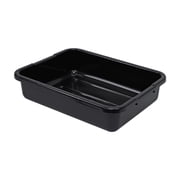 Quantum Storage Systems FSB-21155RBK Ribbed Bottom Bussing Tubs Heavy Duty Part Organizer Black Bins 21" L x 15" W x 5" H 12 Pack