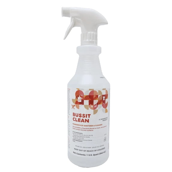 Bussit Clean Food Surface Sanitizer & Cleaner For Kitchens, 1 Quart