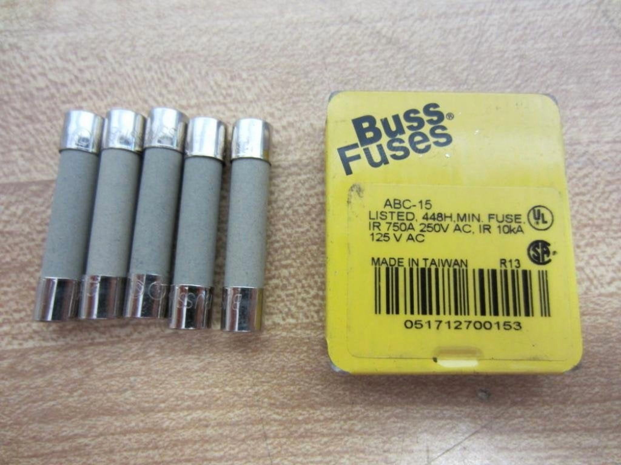 Bussman ABC-15 Fast Blow Ceramic Fuse 15A 250V