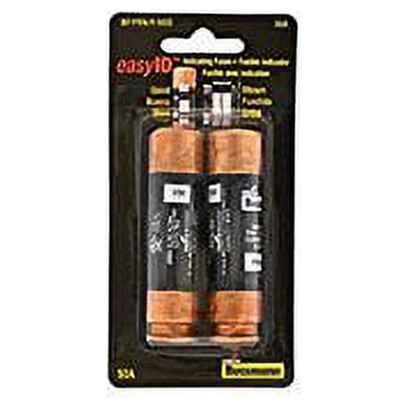 Cooper Bussmann Bussman BP/FRN-R-50ID 50 Amp EasyID Heavy-Duty Time Delay Fuse 2 Count Residential Use, Standard Application