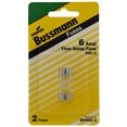 thumbnail image 1 of Bussman BP/MDL-6 6 Amp Glass Tube Time Delay Fuse 2 Count, 1 of 2
