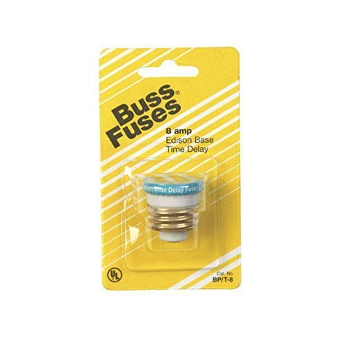 Cooper Bussmann Plug Fuse BP/T-8 Dual-Element Time-Delay Edison Base - 8 Amps