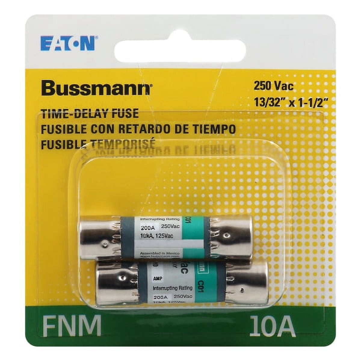 Bussmann 10 amps Midget Fuse 2 pk - Total Qty: 1; Each Pack Qty: 2; Total Items Rec: 2