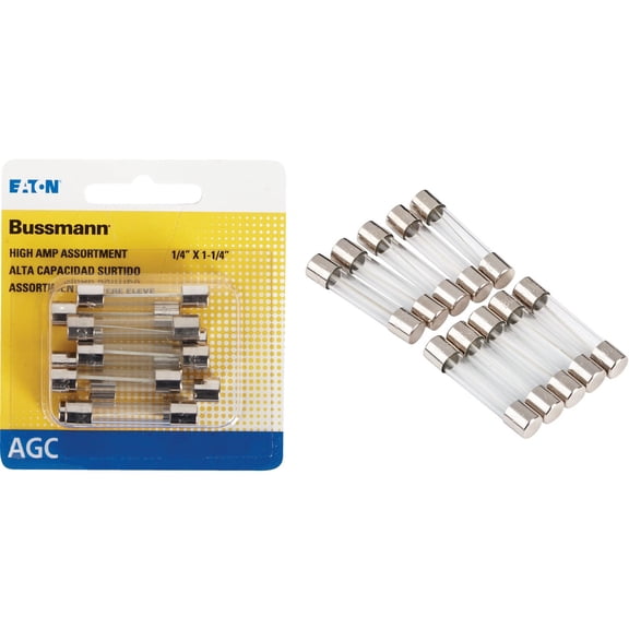 Bussmann AGC High Amp Fuse Assortment - Pack of 6