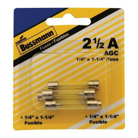 Bussmann BP-AGC-2-1-2-RP Small Dimension Fuse - 10.5 A - pack of 5