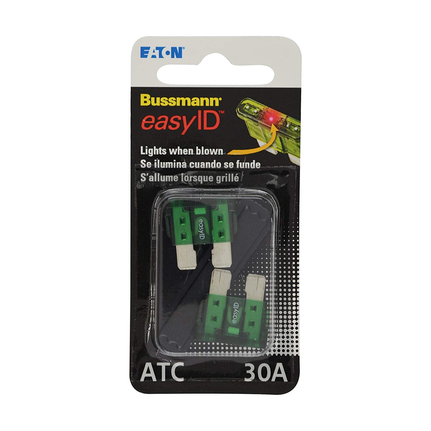 Bussmann BP/ATC-30ID easyID Illuminating Blade Fuse, Pack of 2 ...