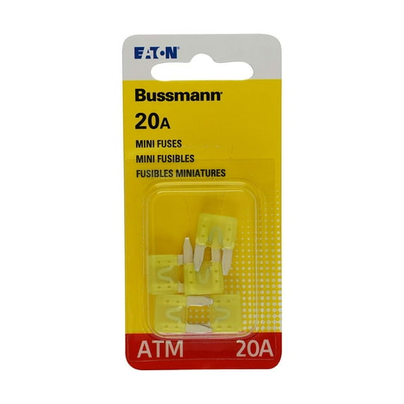 Bussmann BP/ATM-20-RP Yellow Automotive Mini Non-Indicating Fast Acting Fuse