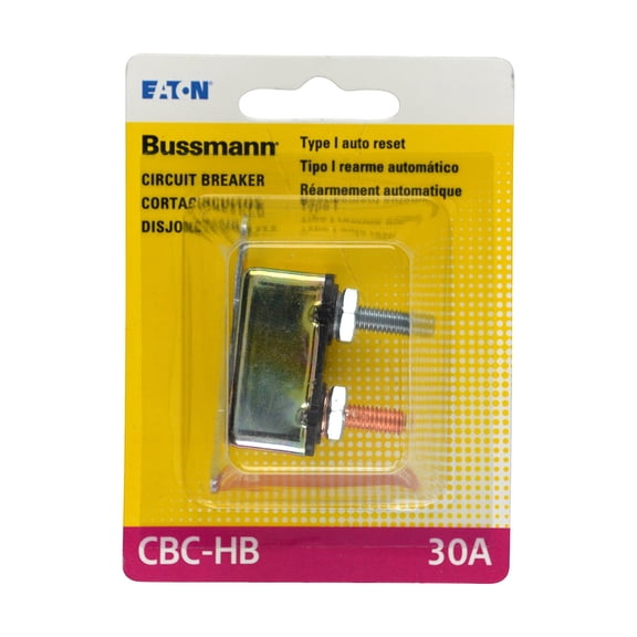 Bussmann (BP/CBC-30HB-RP) 30 Amp Type-I Stud Mount Circuit Breaker with Lengthwise Bracket