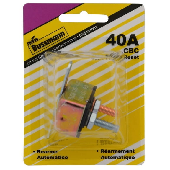 Bussmann (BP/CBC-40B-RP) 40 Amp Type-I Stud Mount Circuit Breaker with Crosswise Bracket