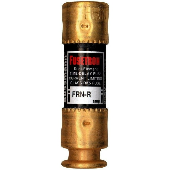 Bussmann BP/FRN-R-15 15 Amp Fusetron Dual Element Time-Delay Current Limiting Class RK5 Fuse, 250V Carded UL Listed, by Bussmann One Fuse