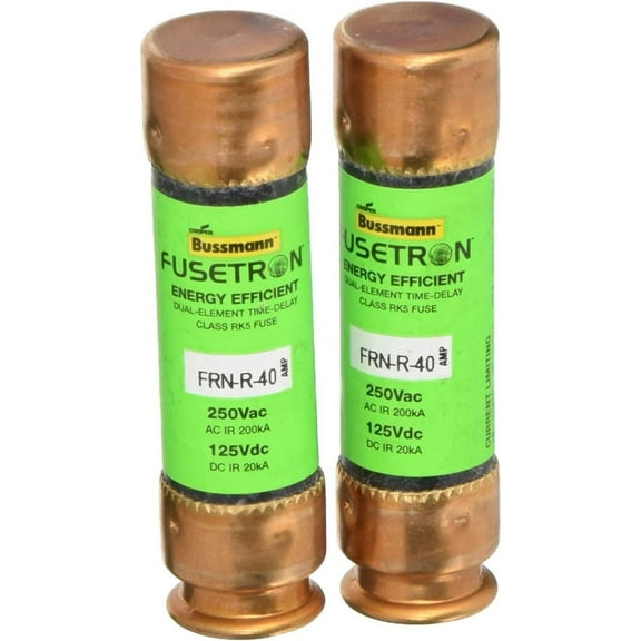 Bussmann BP/FRN-R-35 35 Amp Fusetron Dual Element Time-Delay Current Limiting Class RK5 Fuse, 250V Carded UL Listed, 2-Pack by Bussmann