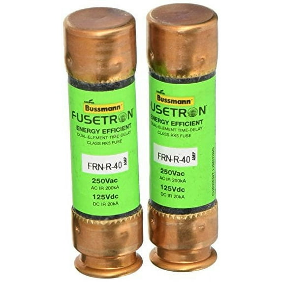 Bussmann 40A FRN-R Cartridge Heavy-Duty Time Delay Cartridge Fuse (2-Pack)