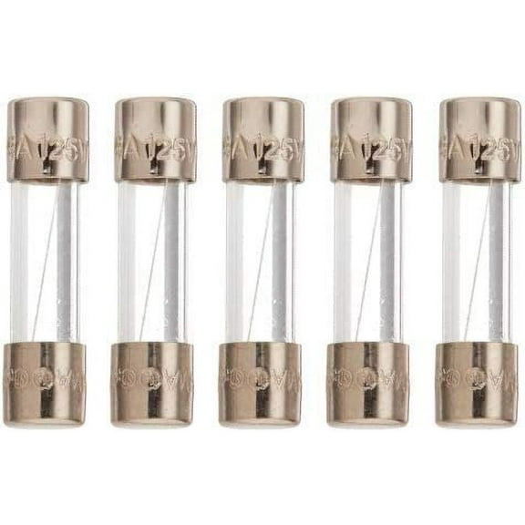 Bussmann BP/GMA-5A 5 Amp Glass Fast Acting Cartridge Fuse, 125V Carded UL Listed, 2-Pack 5 Pack