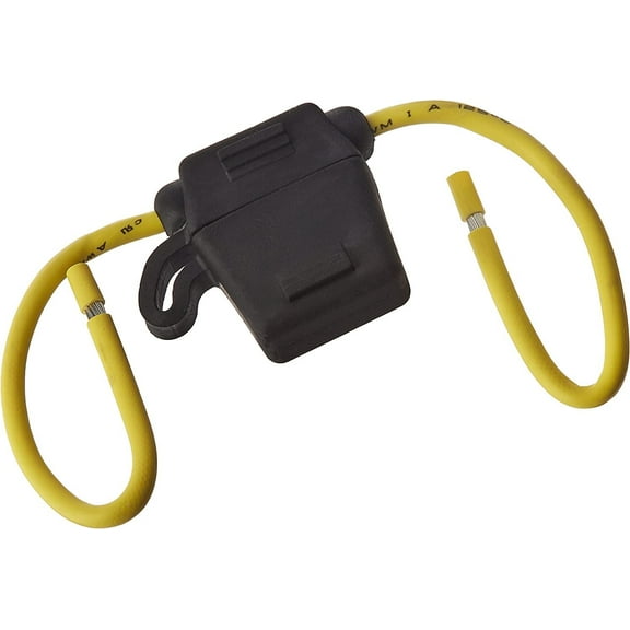 Bussmann BP/HHG-RP Heavy Duty In Line ATC Fuse Holder with Cover 32V/30A #12 Wire Leads, 1 Pack
