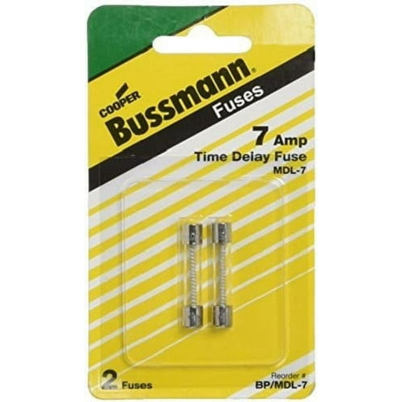 Bussmann BP/MDL-7 MDL Time Delay Glass Fuse (7 Amp (Card))