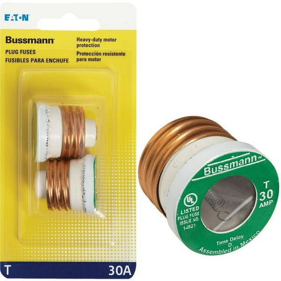Bussmann BP/T-30 Bp/T-30 30 Amps Time Delay Plug Fuse 2 pc