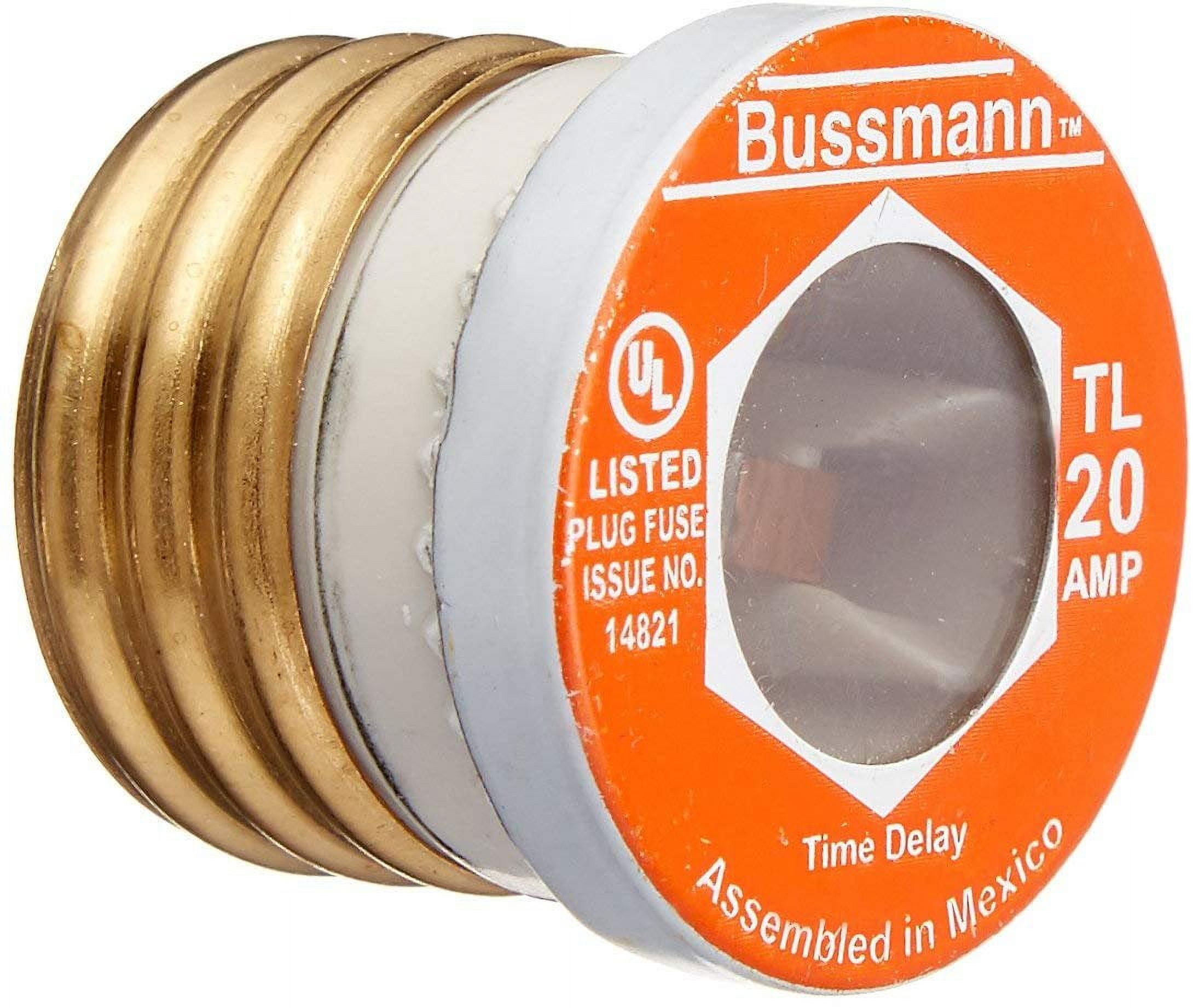 Bussmann BP/TL20 20 Amp Time Delay, Loaded Link Edison Base Plug Fuse