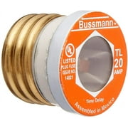 Bussmann BP/TL-20 20 Amp Time Delay, Loaded Link Edison Base Plug Fuse, 125V UL Listed Carded, 1 Blister pack of 3 fuses