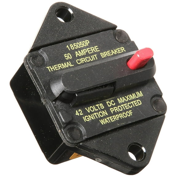 Bussmann CB185P-50 Panel Mount Manual Reset Circuit Breaker