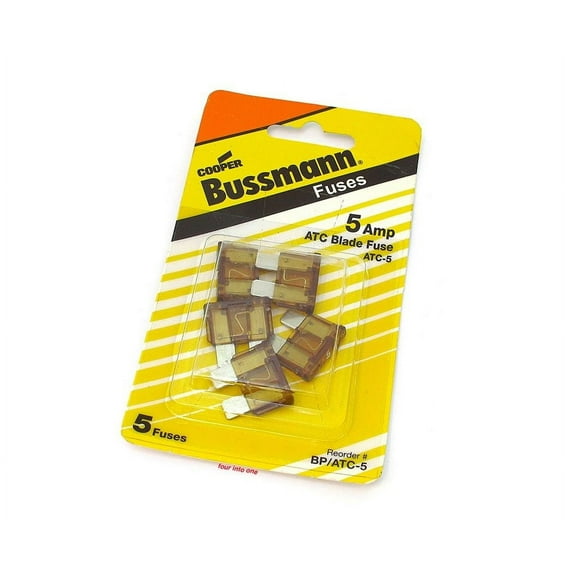 Bussmann - Cooper ATC-5BC Tan 5 Amp ATC Fast Acting Blade Type Automotive Fuse