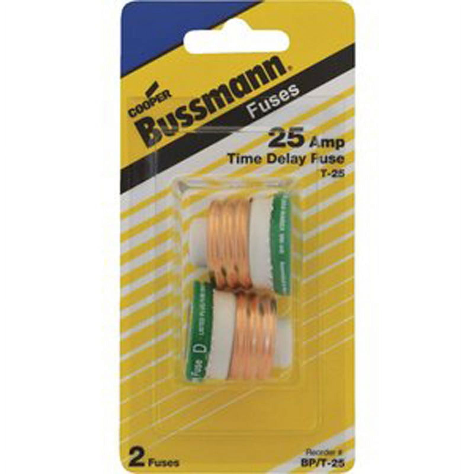 Bussmann Division 51122307 125V25A Plug Fuse 21 Count