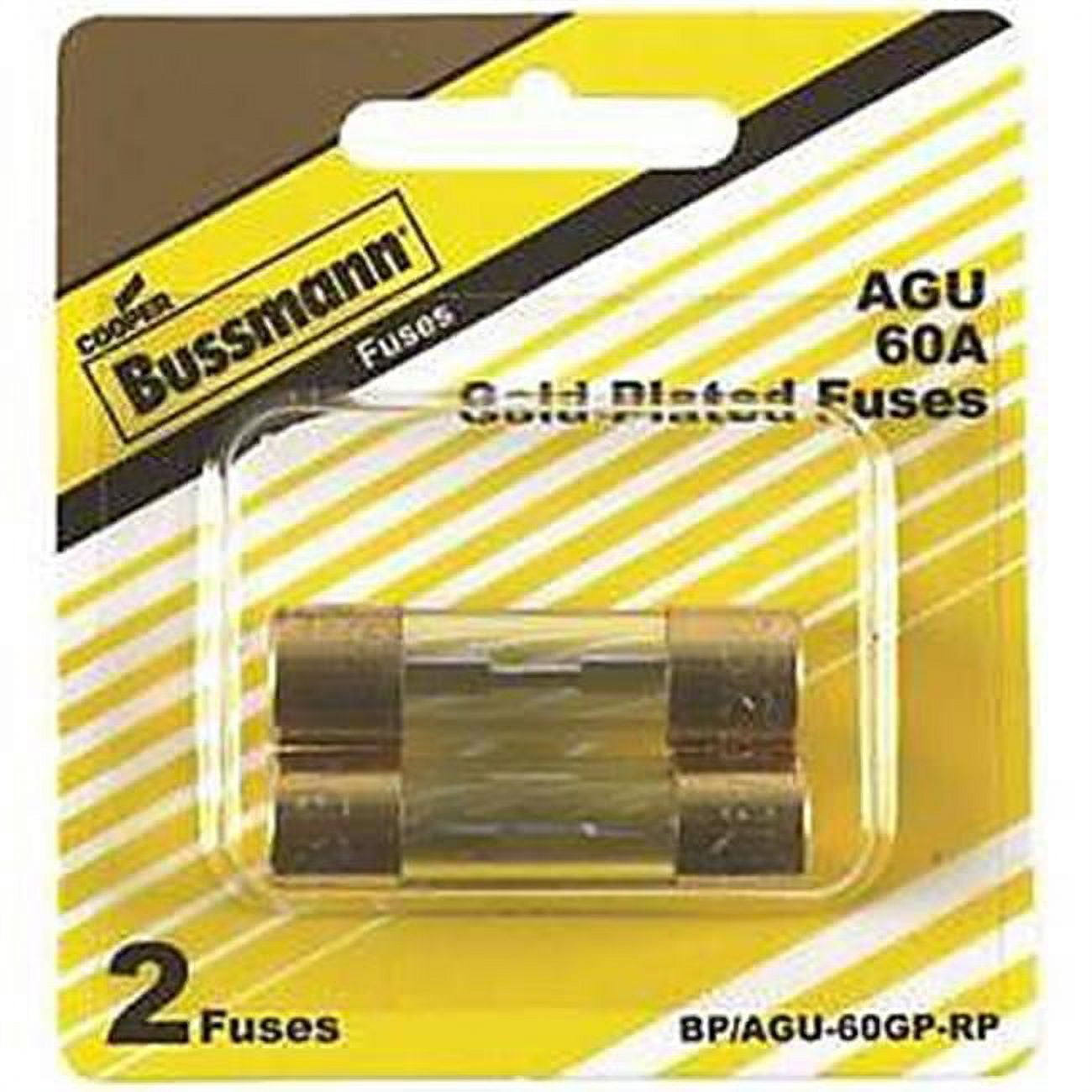 Bussmann Fuses 2612208 BPAGU60GPRP Fuse Fast Act Gold Plated 60 amp