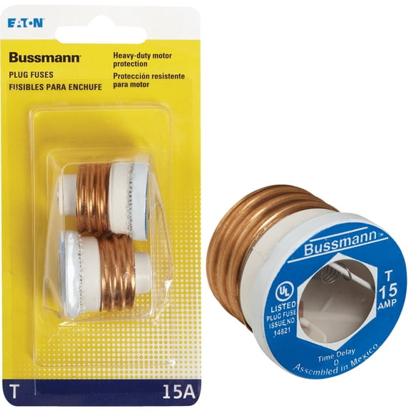 Bussmann Fusetron T Plug Fuse - Pack of 8