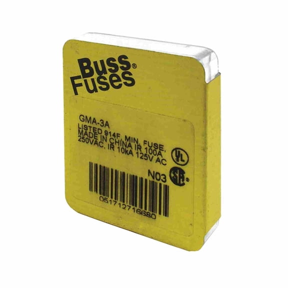 Bussmann GMA-2A 2 Amp Glass Fast Acting Cartridge Fuse, 250V UL Listed, 5-Pack by Bussmann