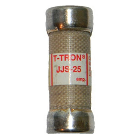 Bussmann JJS-25 (JJS25, BP/JSS-25, JSS-25BC) 25 Amp (1A) 600V Midget, Fast Acting, Class T Midget Cartridge Fuses